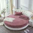 Axyaa Coral Velvet Round Bed Sheet 200-220cm Diameter, Flannel, Winter