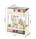 Axyaa Cosmetics Drawer Organizer: Two-Layer Makeup Storage Box for Desktop with Dust-Proof Design