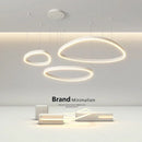 Axyaa Modern Nordic White/Black Irregular LED Pendant Lights, Minimalist Design