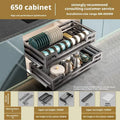 Axyaa Pull-out Seasoning Storage Rack Drawer for Kitchen Dishes and Bowls