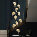 Axyaa LED Chandelier: Stylish Staircase and Ceiling Pendant Lighting for Living and Dining Rooms