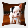 Axyaa French Bulldog Polyester Cushion Cover - Modern Sofa Throw Pillow Cover