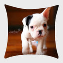 Axyaa French Bulldog Polyester Cushion Cover - Modern Sofa Throw Pillow Cover