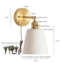 Axyaa Ceramic LED Wall Lamp: Japanese Vintage Wall Lights for Bathroom, Bedroom, and Sofa