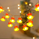Axyaa Santa Claus Bell LED Curtain Lights for Christmas & New Year Party