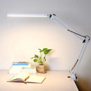 Axyaa LED Desk Lamp: Adjustable Double Swing Arm, Dimmable, Eye-Caring Light