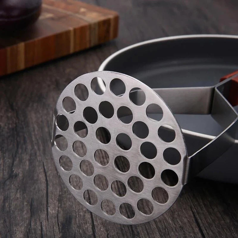 Axyaa Stainless Steel Potato Masher Kitchen Tool Veggies Fruit Crusher Pressure Mud Machine