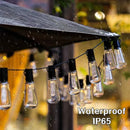 Axyaa Solar LED String Lights: Shatterproof S14 Bulbs for Outdoor Patio Waterproof Lighting
