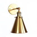 Axyaa Industrial Iron Plating Gold Wall Lamp for Restaurant Coffee Bar Bedroom