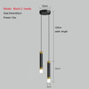 Axyaa Modern LED Tube Chandelier for Bedroom and Living Room