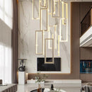 Axyaa Nordic Crystal LED Chandelier for Living Room, Staircase & Indoor Lighting