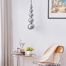 Axyaa Modern Minimalist Pendant Light - Chrome Small Hanging Lamp for Living Room & Bedroom