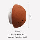 Axyaa Brick Red Bedside Wall Lamp LED 10W for Living Room Bedroom Decor