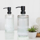 Axya Glass Lotion Pump Bottle Clear Stainless Steel Soap Dispenser