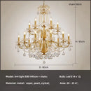 Axyaa European Crystal Chandelier Foyer Pendant Lights LED Ceiling Lamp