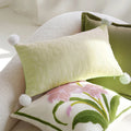 Axyaa Lily Jacquard Embroidery Pillow Cover for Sofa Living Room 45x45