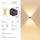 Axyaa Solar Wall Light: Up-Down LED Lamp for Courtyard Garden, Dimmable Brilliance
