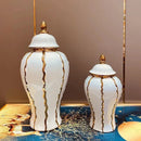 Axyaa Ceramic Light Luxury Electroplated European Style Flower Vase Crafts Storage Tanks