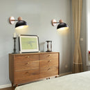 Axyaa Nordic Wooden Wall Light Black LED Bedroom Sconce