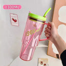 Axyaa 1300ml Water Bottle Tumbler Cup with Handle, Lid, Straw - Perfect for Drinks & On-the-Go