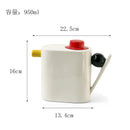 Axyaa Geometric Ceramic Coffee Cup Set