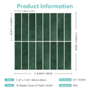 Axyaa Green Tile Sticker, 3D Self-adhesive Backsplash for Bathroom Walls, 30x30cm
