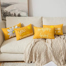 Axyaa Happy Bird Yellow Pillowcase Sofa Cover Home Decor Customizable 30x50 40x60