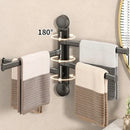Axyaa Rotating Towel Rack with Multi-Bar Design & Folding Feature
