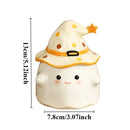 Axyaa Cute Ghost Mug with Lid, Ceramic Halloween Coffee Cup, Holiday Gift