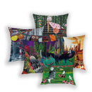 Axyaa Square Landscape Pillowcase for Home Decor - Set of 2