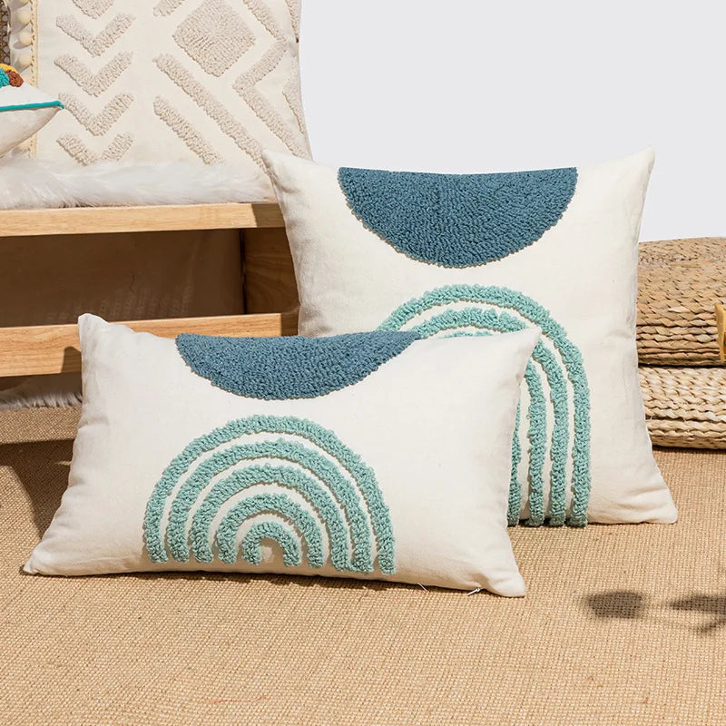 Nordic Style Cotton Canvas Pillowcase Set for Home Decor by Axyaa