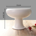 Axyaa Ceramic Goblet Vase: Minimalist Black and White Room Decor