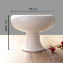 Axyaa Ceramic Goblet Vase: Minimalist Black and White Room Decor