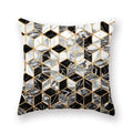 Axyaa Luxury Gold Black Geometric Marble Stripe Pillowcase