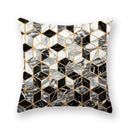 Axyaa Luxury Gold Black Geometric Marble Stripe Pillowcase