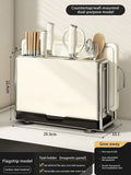 Axyaa Wall-mount Knife and Cutting Board Storage Rack