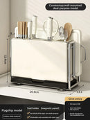 Axyaa Wall-mount Knife and Cutting Board Storage Rack