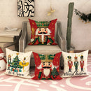 Nutcracker Pillowcase by Axyaa: Festive Christmas Room Decor & Sofa Cushion Cover