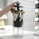 Axyaa Makeup Brush Holder with Dustproof Lid - Vanity Organizer for Cosmetic Storage