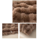 Axyaa Bubble Rabbit Fleece Pillowcase: Cozy Solid-Color Plush Cushion Cover for Autumn/Winter
