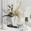 Axyaa Irregular Fan Ceramic Vase for Stylish Flower Arrangement