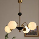 Cream Glass Ball Pendant Light by Axyaa: Modern French Style, Retro Design for Home Decor.