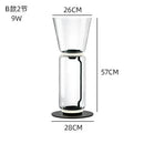 Axyaa Nordic LED Glass Floor Lamp: Modern, Bright, Heavy, Indoor Lighting for Living Room