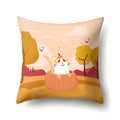 Axyaa Geometric Cat Dog Print Polyester Pillow Cover 45x45cm