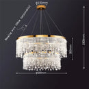 Axyaa Gold Crystal Chandelier Pendant Light for Elegant Home Decor