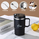 Axyaa Stainless Steel Insulated Coffee Mug with Lid, Spoon - Ideal for Office, Students, Outdoor Activities