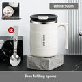 Axyaa Double-layer Insulated Coffee Mug with Folding Spoon