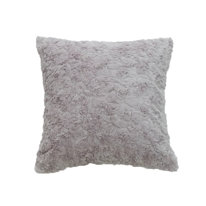 Soft Plush Cushion Cover 45*45cm by Axyaa: Cozy Living Room Sofa Decor
