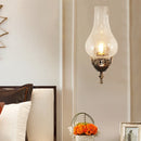 Axyaa Vintage Chinese Style Wall Glass Light with Crack Lampshade for Bar Loft Bedroom