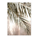 Morocco Architecture Islamic Canvas Art Print with Beige Flower Palm Tree Painting - Axyaa